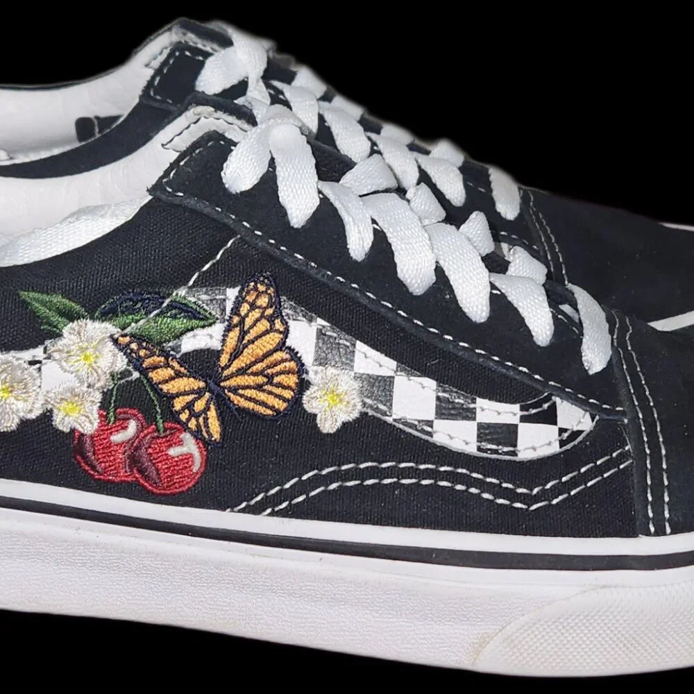 Vans X Embroidered Cherry Butterfly Old Skool - Picture 6 of 9